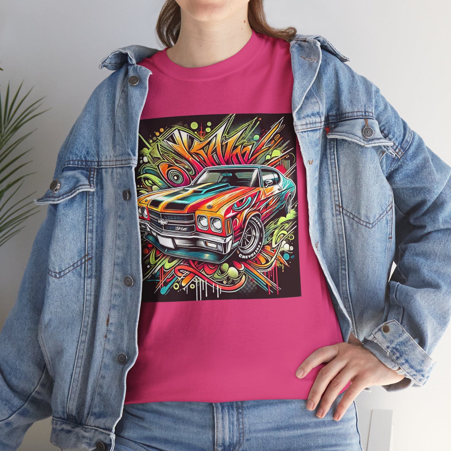 Graffiti Mania Chevy Chevelle Graphic - Unisex Heavy Cotton Tee