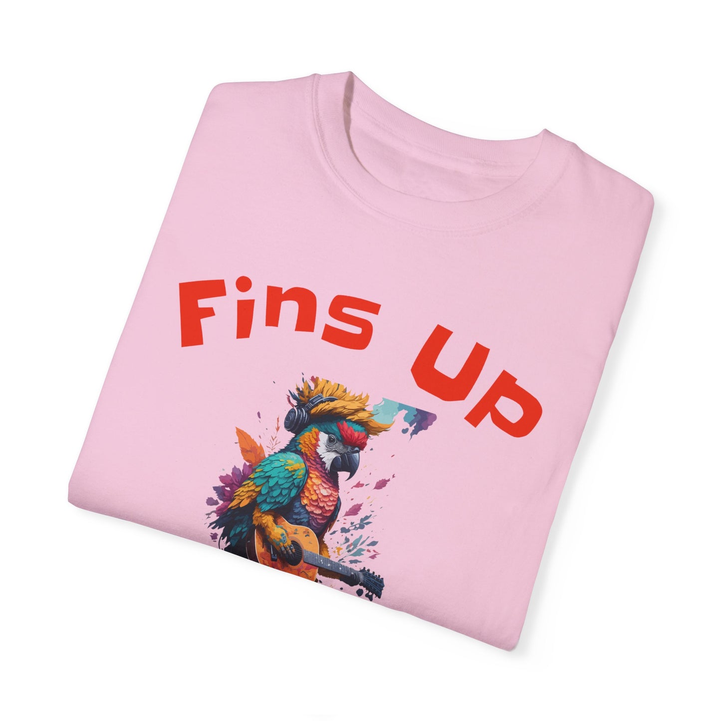 Fins Up, Tunes On - Unisex Garment-Dyed T-shirt