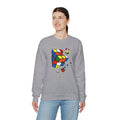 Cracked Rubik's Cube Unisex Heavy Blend™ Crewneck Sweatshirt