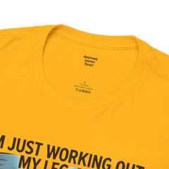 I'm Just Working Out My Leg Amputee Humor - Unisex Garment-Dyed T-shirt