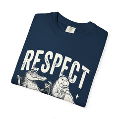 Alligator and Manatee Respect the Locals T-Shirt — Vintage Beach Vibes Graphic Tee