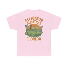 Alligator Alcatraz Unisex Heavy Cotton Tee, Florida Souvenir Shirt, Travel Gift, Vintage Style Tee, Nature Lover Apparel