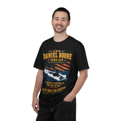 USS Daniel Boone SSBN-629 Submarine T-Shirt — "Forty One for Freedom" Patriotic Navy Tee