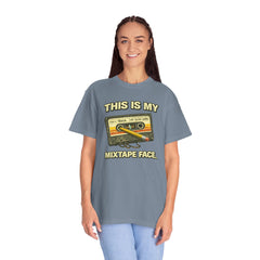 Mixtape Face T-Shirt — Retro Cassette Music Graphic Tee