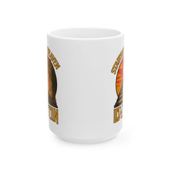 Vintage-Inspired Ceramic Mug for Coffee Lovers, Get The Led Out, Retro Classic Rock Mug