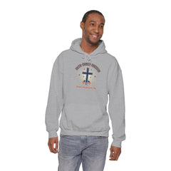 Faith & Freedom Cross Hoodie | Patriotic, Faith-Based July 4th Vintage Americana