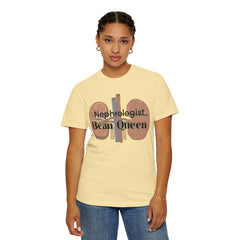 Nephrologist Bean Queen, Graphic Unisex Garment-Dyed T-shirt