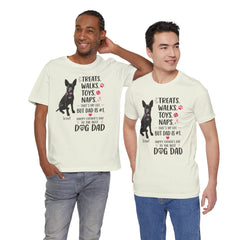 Personalized Dog Dad T‑Shirt — "Treats. Walks. Toys. Naps." Father's Day Gift