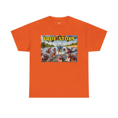 Amputee Humor True Story Paragliding into Hungry Hippos - Unisex Heavy Cotton Tee
