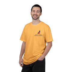 Front Logo Back Graphic Baldwin Harbor Animal Hospital "Who Let the Dogs Out?" Graphic Tee