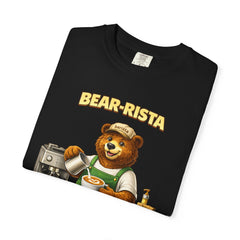 Bear‑Rista Coffee T‑Shirt — Cute Barista Bear Graphic Tee