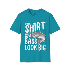 Does This Shirt Make My Bass Look Big Unisex Softstyle T-Shirt  A unique gift idea for people who love to fish