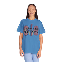 Nephrologist Bean Queen, Graphic Unisex Garment-Dyed T-shirt