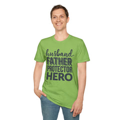 Husband Father Protector Hero Unisex Softstyle T-Shirt