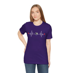 Billards Heart Beat Eight Ball Graphic - Unisex Jersey Short Sleeve Tee