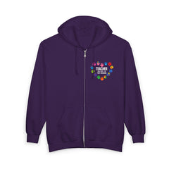 Colorful Teacher Of Tiny Humans Zippered Hoodie