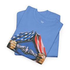 United States Navy Super Submariner tear open T Shirt, Red White and Blue, Patriotic Tee