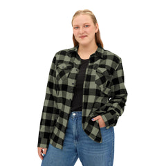 Wild Sound Wolf Guitarist Graphic - Unisex Flannel Shirt