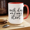 Inspirational Quote Mug / Motivational Quote Mug / Positive Attitude  / Two-Tone Coffee Mug / Gift for her / Gift for him / New Beginning