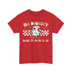 No Diggity Halloween Raccoon! Graphic Unisex Heavy Cotton Tee