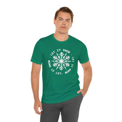 Let It Snow Snowflake T-Shirt — Christmas Winter Tee