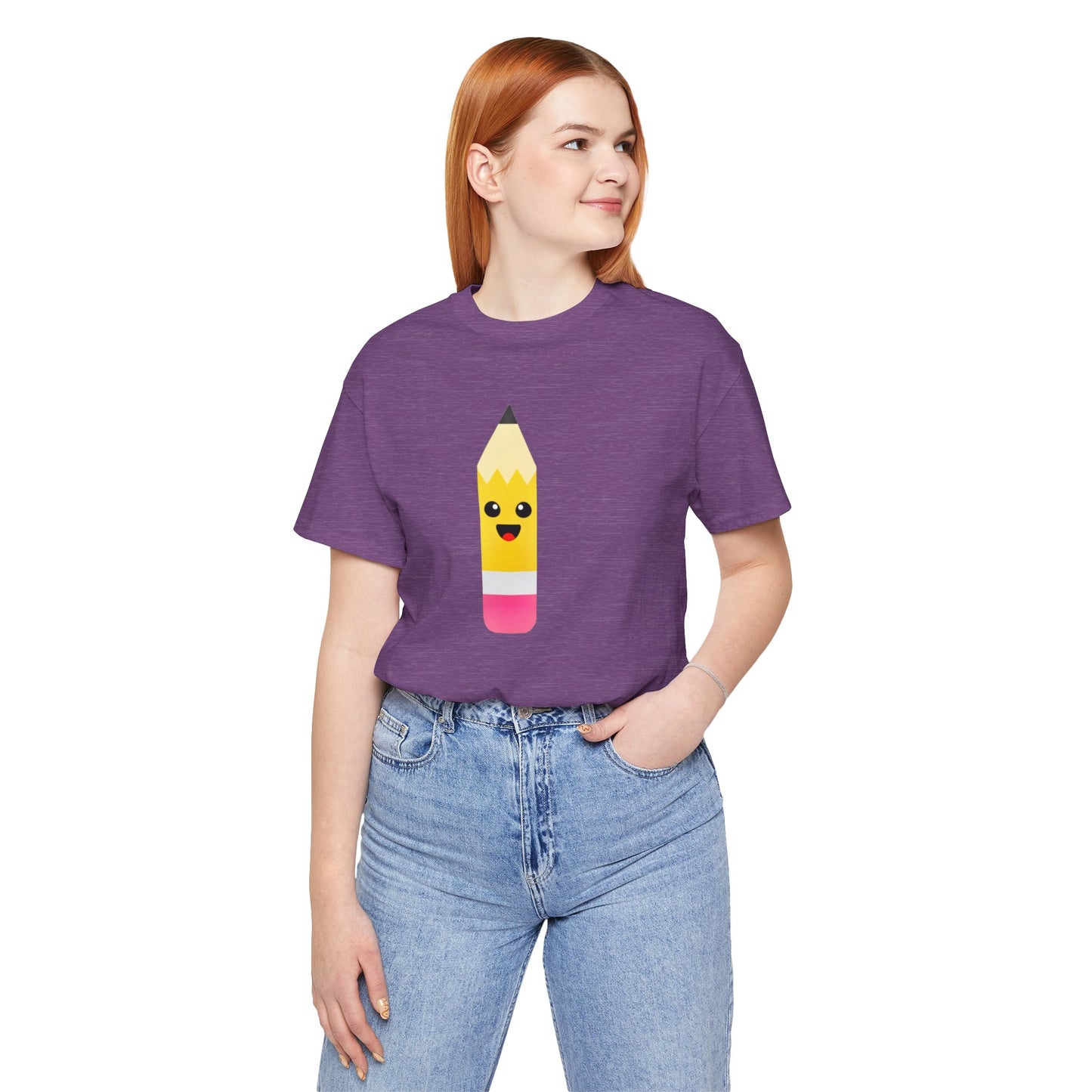 Emoji TEACHER PENCIL- Graphic Unisex Jersey Short Sleeve Tee