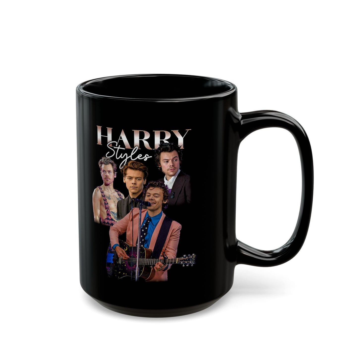 Harry Styles Montage Graphic - Black Mug (11oz, 15oz)