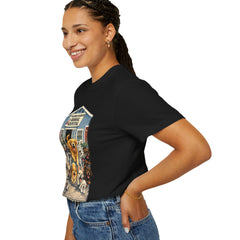 Front Graphic "Who Let the Dogs Out?" Baldwin Harbor Animal Hospital Cute Vet Clinic T Shirt