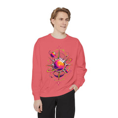 Cosmic Orbit Sweatshirt — Neon Planet Graphic Pullover