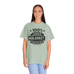 100% USDA Malarkey Certified T-Shirt, Funny Tee, Gift for Farmers, Humorous Apparel, Casual Wear, Agricultural Humor