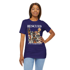 RESCUED IS MY Favorite Breed - Unisex Jersey Short Sleeve Tee