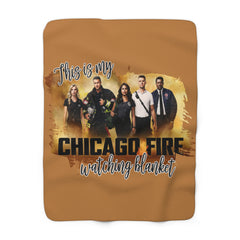 Chicago Fire Watching Sherpa Blanket