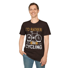 Cycling Enthusiast Unisex T-Shirt - 'I'd Rather Be Cycling' Design