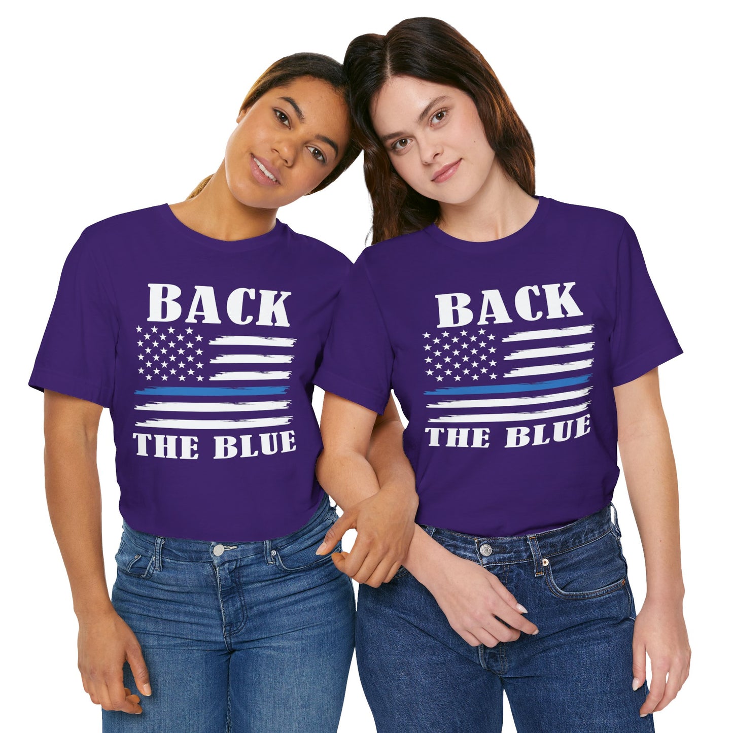 BACK THE BLUE Flag, Graphic Unisex Short Sleeve Tee