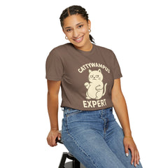 Cattywampus Expert T-Shirt | Funny Cat Tee, Gift for Cat Lovers, Cute Pet Shirt, Casual Wear, Unisex Apparel