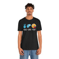 PEACE LOVE play BILLARD - Graphic Unisex Jersey Short Sleeve Tee