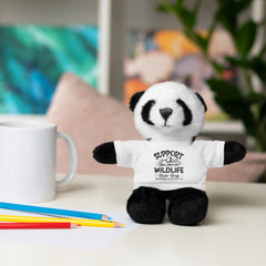 Stuffed Animals with T Shirt,Funny Quote,Support Wildlife Raise Boys,gift for him,gift for her,Birthday Gift,Everyday gift,animal lover gift