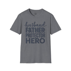 Husband Father Protector Hero Unisex Softstyle T-Shirt