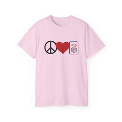 Peace Love Mahjong Unisex Ultra Cotton Tee / See our matching Coffee Mugs and Weekender Tote Bag