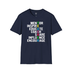 How Do You Spell TEACHER,Unisex T Shirt,Mentor,Inspire,Educate,Coach.Share,Influence,Encourage,Educator apparel,School wear,Teacher apparel