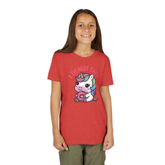 I Donut Care Unicorn Youth Short Sleeve Tee - Fun & Whimsical T-Shirt for Kids