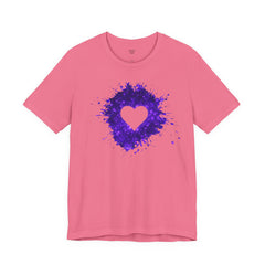 Galaxy Heart Tee — Purple or Green Splatter Heart T-Shirt