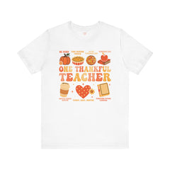 One Thankful Teacher T‑Shirt – Fall and Thanksgiving  Teacher Appreciation Tee