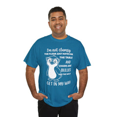 Clumsy Funny Penguin Graphic Tee | Unisex Heavy Cotton Tee | Great Gift for Animal Lovers, Birthdays, Casual Wear, Humorous Gifts, Everyday Style