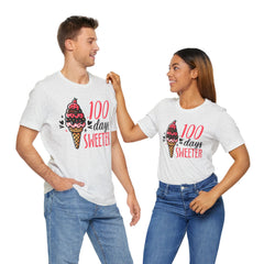 100 Days of School Unisex Tee | Elementary School, Ice Cream, Teacher Apparel