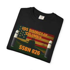 USS District of Columbia SSBN-826 Unisex Garment-Dyed T-Shirt - Military Tribute Apparel