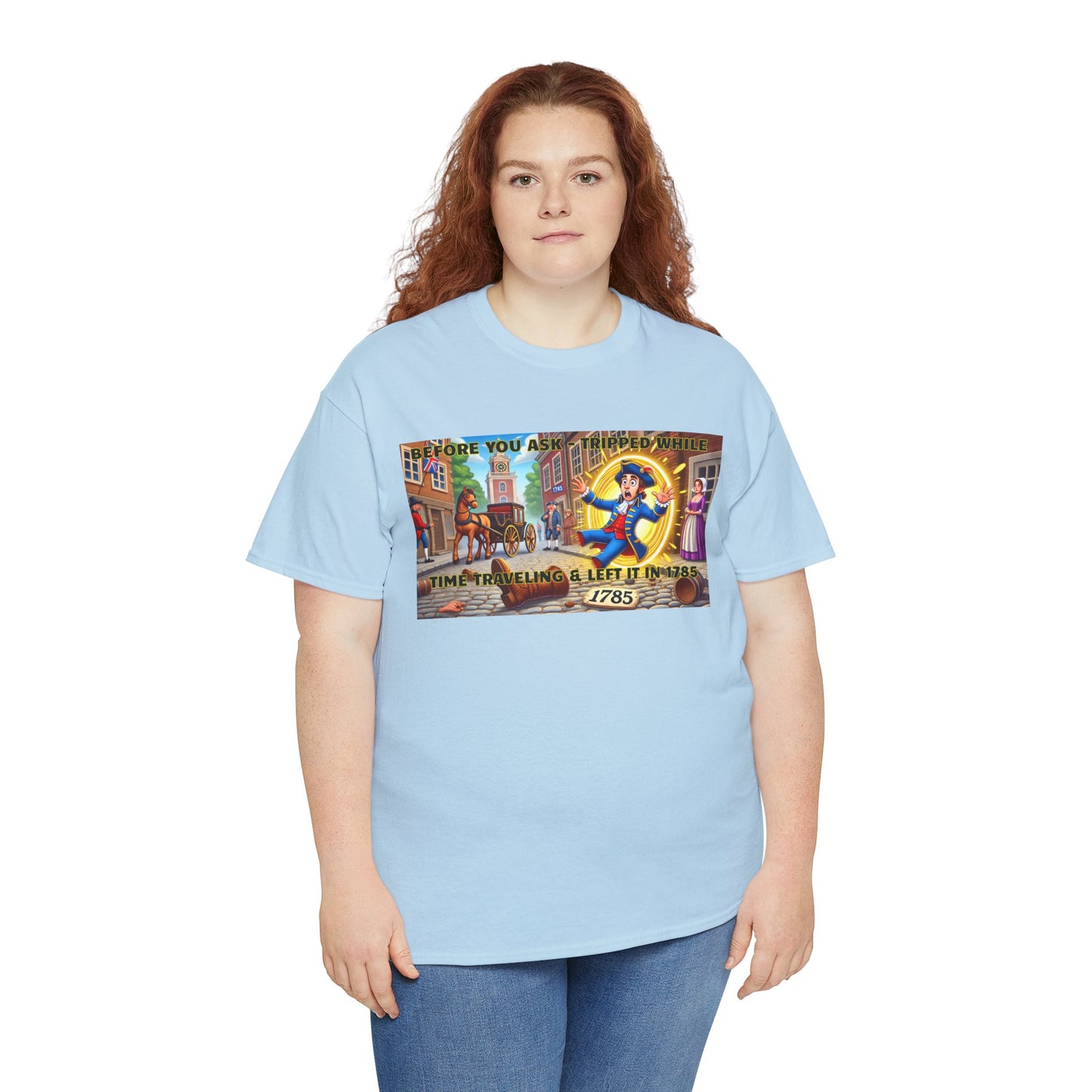 Amputee Funny Time Travel Excuse  - Unisex Heavy Cotton Tee