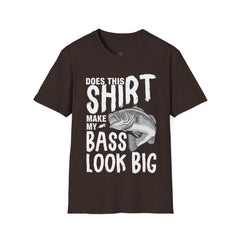 Does This Shirt Make My Bass Look Big Unisex Softstyle T-Shirt  A unique gift idea for people who love to fish