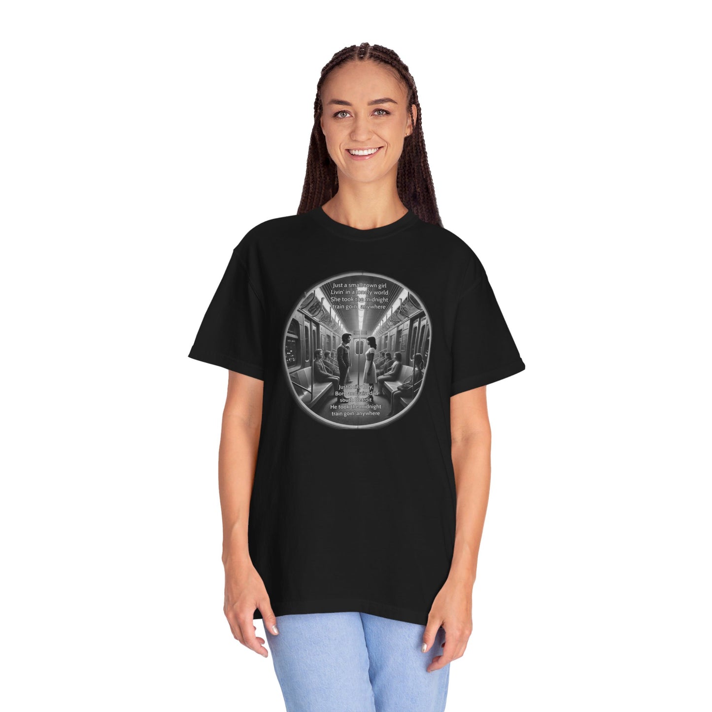 Don't Stop Believin Graphic Unisex Garment-Dyed T-shirt