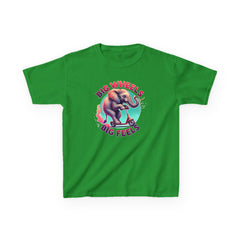 Graphic Kids Tee - Big Wheels Big Feels Elephant